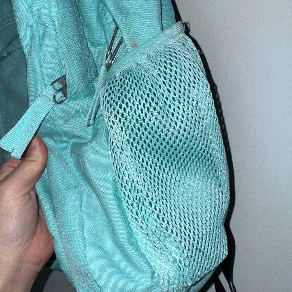 JanSport Big Student Backpack Aqua Teal Blue School Bag Two Compartment
